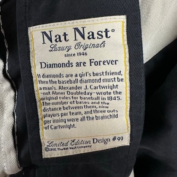 Nat Nast Retro "Diamonds Are Forever" Size XL Black Tan Camp Collar 100% Silk - Picture 4 of 8